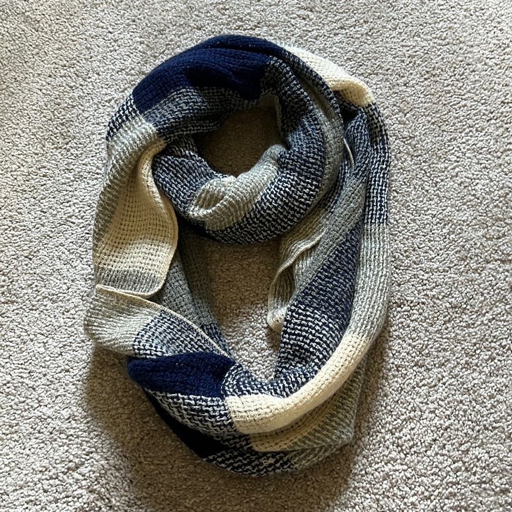 Plaid infinity scarf